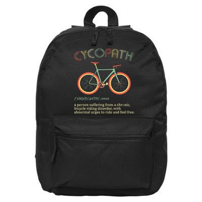 Funny Cycopath Design For Cyclists 16 in Basic Backpack