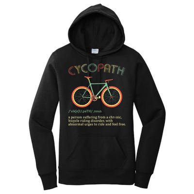 Funny Cycopath Design For Cyclists Women's Pullover Hoodie