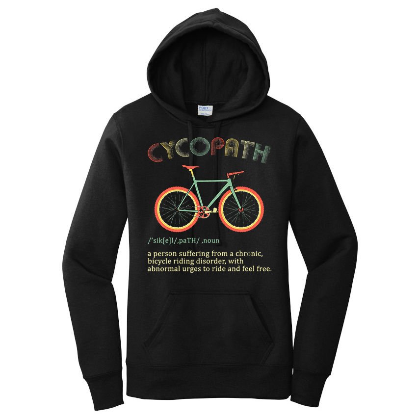 Funny Cycopath Design For Cyclists Women's Pullover Hoodie