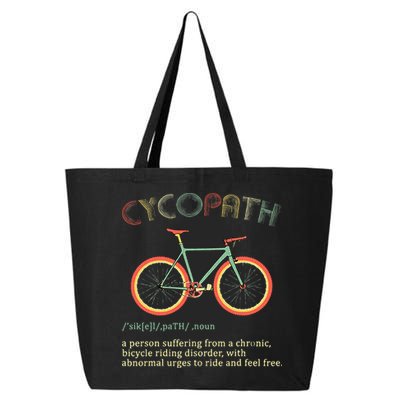 Funny Cycopath Design For Cyclists 25L Jumbo Tote