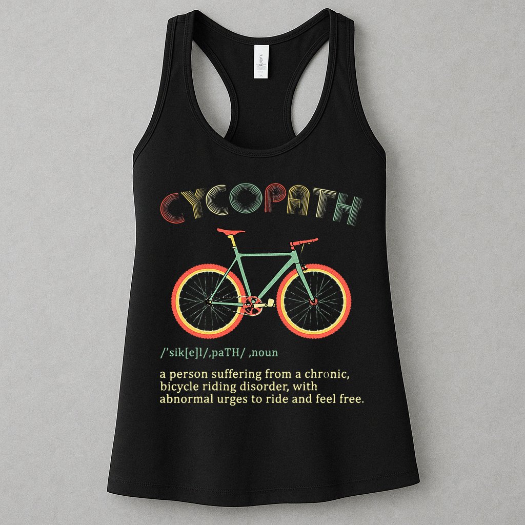 Funny Cycopath Design For Cyclists Womens Tank Top