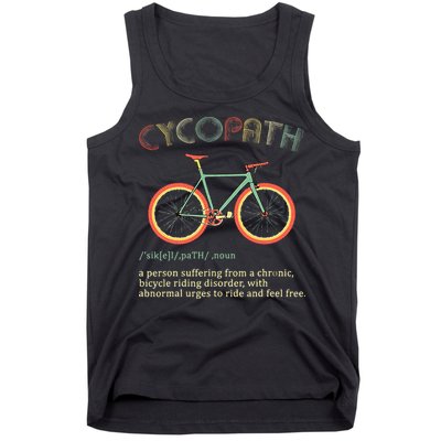 Funny Cycopath Design For Cyclists Tank Top