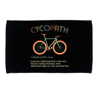Funny Cycopath Design For Cyclists Microfiber Hand Towel