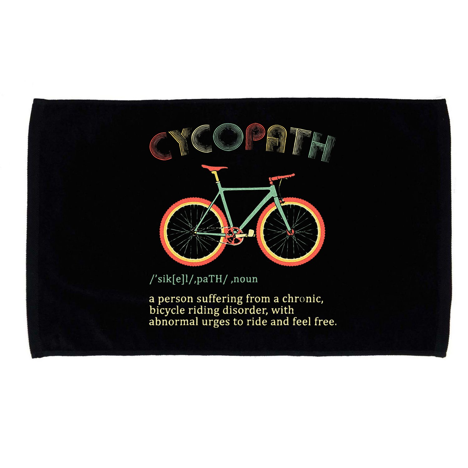Funny Cycopath Design For Cyclists Microfiber Hand Towel