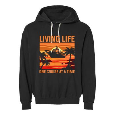 Funny Cruising Designs Men Women Cruise Ship Cruising Lovers Garment-Dyed Fleece Hoodie