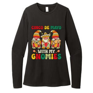 Funny Cinco De Mayo With My Gnomies Trio Gnomes Womens CVC Long Sleeve Shirt