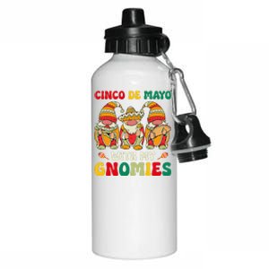 Funny Cinco De Mayo With My Gnomies Trio Gnomes Aluminum Water Bottle