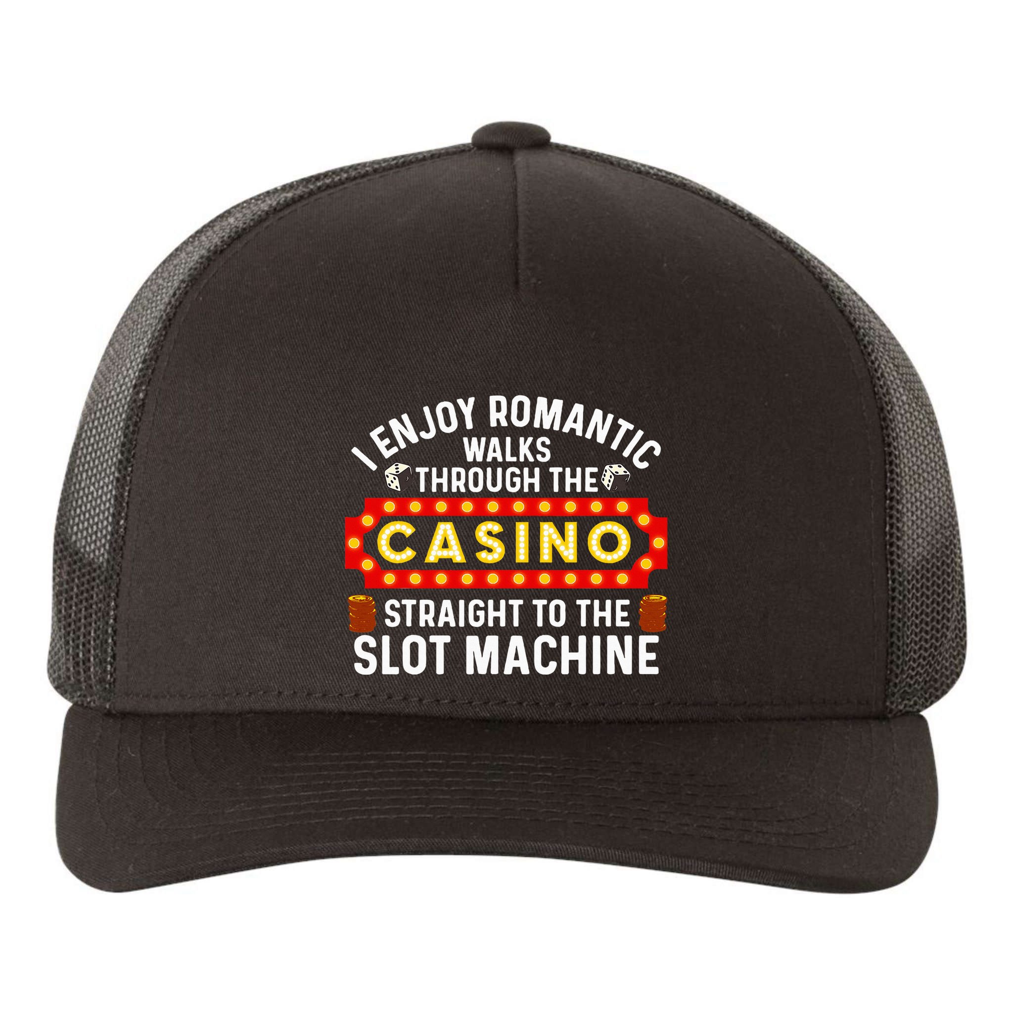 Funny Casino Designs For Wo Gambling Pun Game Lovers Yupoong Adult 5-Panel Trucker Hat