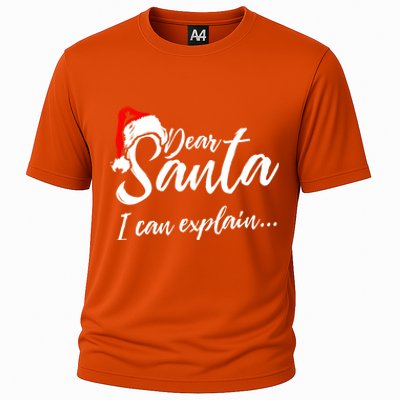 Funny Christmas Dear Santa I Can Explain Great Gift Cooling Performance Crew T-Shirt