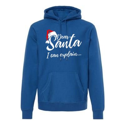 Funny Christmas Dear Santa I Can Explain Great Gift Premium Hoodie