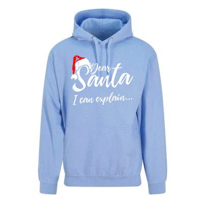 Funny Christmas Dear Santa I Can Explain Great Gift Unisex Surf Hoodie