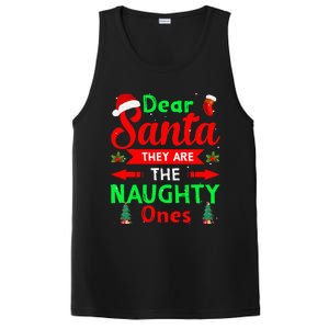 Funny Christmas Dear Santa They Are The Naughty Ones Pajama PosiCharge Competitor Tank