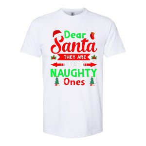 Funny Christmas Dear Santa They Are The Naughty Ones Pajama Softstyle CVC T-Shirt