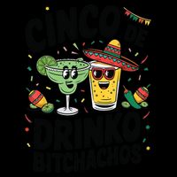 Funny Cinco De Drinko Bitchachos Margirita Tequila  City Backpack