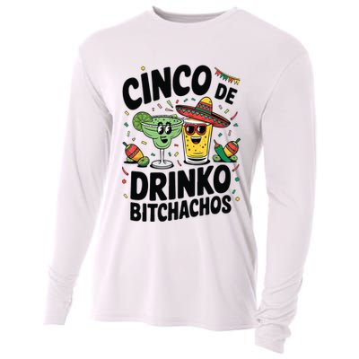 Funny Cinco De Drinko Bitchachos Margirita Tequila  Cooling Performance Long Sleeve Crew