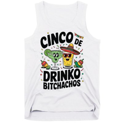 Funny Cinco De Drinko Bitchachos Margirita Tequila  Tank Top