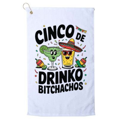 Funny Cinco De Drinko Bitchachos Margirita Tequila  Golf Towel