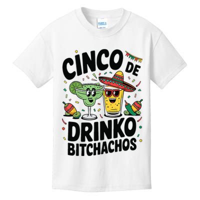 Funny Cinco De Drinko Bitchachos Margirita Tequila  Kids T-Shirt