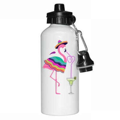 Flamingo Cinco De Mayo Aluminum Water Bottle 