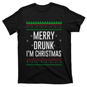 Funny Christmas Drinking Shirts Merry Drunk IM Christmas T-Shirt