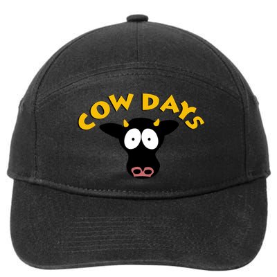 Funny Cow Days Cool Design 7-Panel Snapback Hat