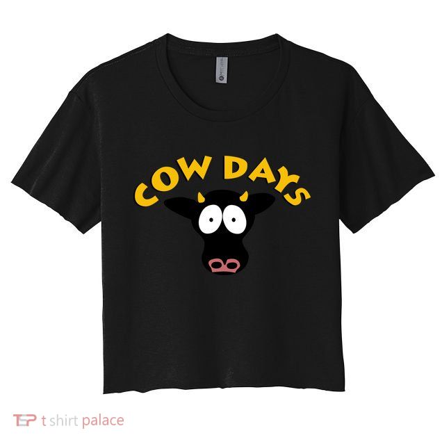 Funny Cow Days Cool Design Crop Top