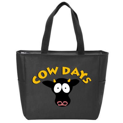 Funny Cow Days Cool Design Zip Tote Bag