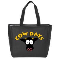 Funny Cow Days Cool Design Zip Tote Bag