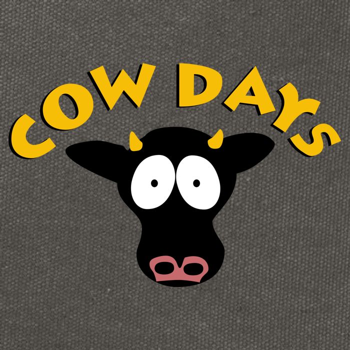 Funny Cow Days Cool Design Cotton Canvas Backpack