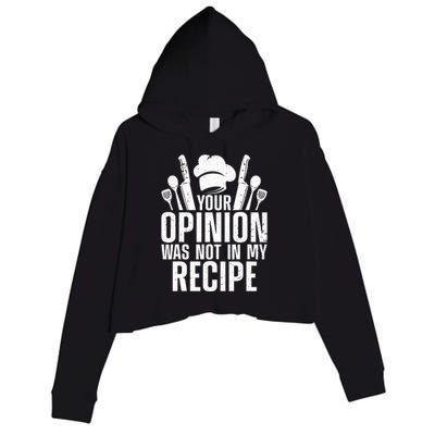 Funny Chef Design Cooking Lover Culinary Cook Crop Fleece Hoodie