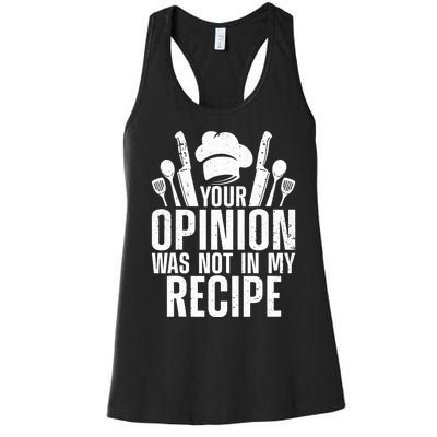 Funny Chef Design Cooking Lover Culinary Cook Women's Racerback Tank