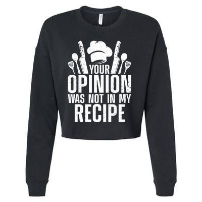 Funny Chef Design Cooking Lover Culinary Cook Cropped Pullover Crew