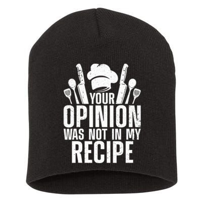 Funny Chef Design Cooking Lover Culinary Cook Short Acrylic Beanie