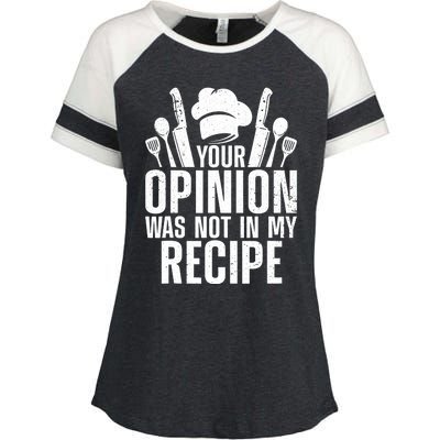 Funny Chef Design Cooking Lover Culinary Cook Enza Ladies Jersey Colorblock Tee