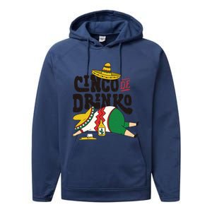 Funny Cinco De Mayo Gift Cinco De O Gift Mexican Gift Performance Fleece Hoodie