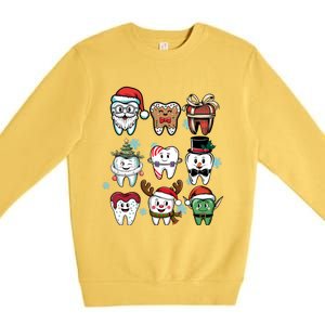 Funny Christmas Dental Th Dentist Hygienist Great Gift Premium Crewneck Sweatshirt