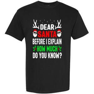 Funny Christmas Dear Santa I Can Explain Garment-Dyed Heavyweight T-Shirt