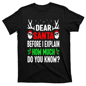 Funny Christmas Dear Santa I Can Explain T-Shirt