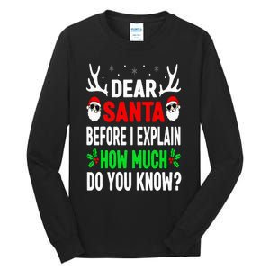 Funny Christmas Dear Santa I Can Explain Tall Long Sleeve T-Shirt