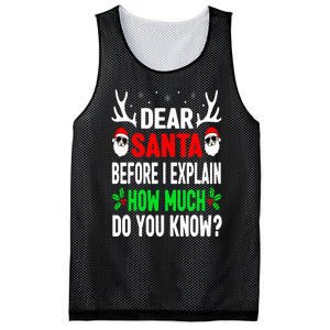 Funny Christmas Dear Santa I Can Explain Mesh Reversible Basketball Jersey Tank