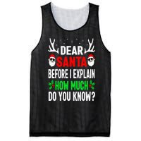 Funny Christmas Dear Santa I Can Explain Mesh Reversible Basketball Jersey Tank