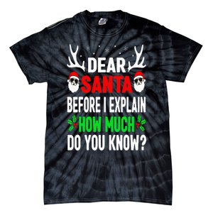 Funny Christmas Dear Santa I Can Explain Tie-Dye T-Shirt