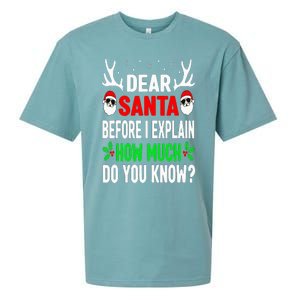 Funny Christmas Dear Santa I Can Explain Sueded Cloud Jersey T-Shirt