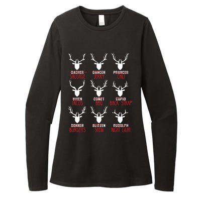 Funny Christmas Deer Hunters All Of Santas Reindeer Design Womens CVC Long Sleeve Shirt