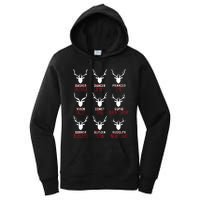 Funny Christmas Deer Hunters All Of Santas Reindeer Design Women's Pullover Hoodie