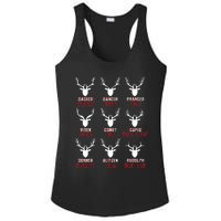 Funny Christmas Deer Hunters All Of Santas Reindeer Design Ladies PosiCharge Competitor Racerback Tank