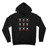 Funny Christmas Deer Hunters All Of Santas Reindeer Design Tall Hoodie