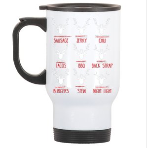 Funny Christmas Deer Hunters All Of Santas Reindeer Design Stainless Steel Travel Mug