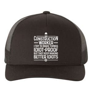 Funny Construction Design For Dad Construction Worker Yupoong Adult 5-Panel Trucker Hat