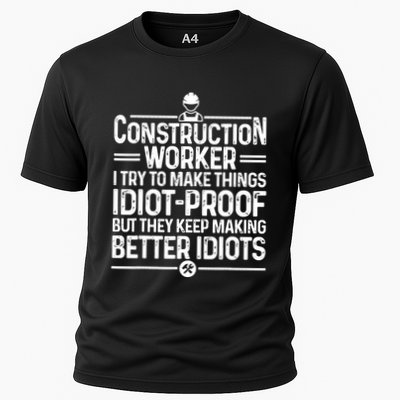 Funny Construction Design For Dad Construction Worker Performance Shirt